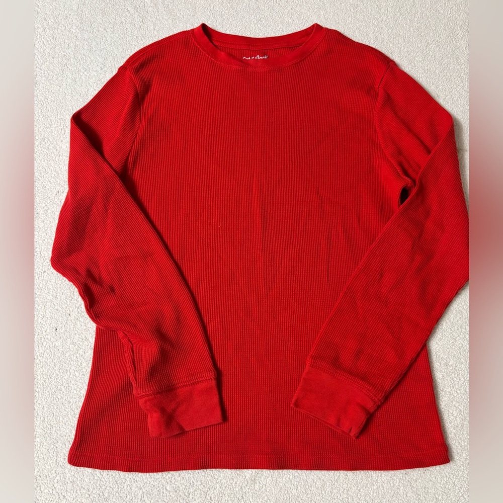 ⭕️Cat & Jack Vibrant Red Ribbed Top